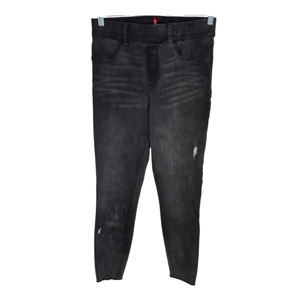 Spanx Ankle Skinny Jean-ish Leggingsโ Distressed Washed Black Size Medium